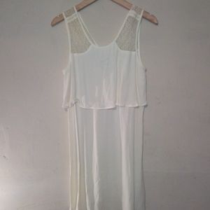 Sparkle & Fade Women's White Back Lace Dress